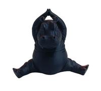 Figurine de Statue d'hippopotame - Collection en résine pour Yoga, Sculpture Artistique | Accent pour la méditation sur Le Bureau du dortoir, présentoir pour la bibliothèque de Salon,