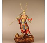 Figurine de Sun Wukong en cuivre Pur, idéale pour la décoration intérieure et extérieure. Cadeau Parfait pour Une Pendaison de crémaillère ou Un Bureau. Dimensions : 18 x