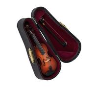 Figurine de table en pierre et r?sine Broadway Gift Co. R?plique miniature de violon ton acajou 1,5 x 4