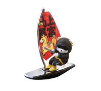 Figurine de tableau de bord ours surf dynamique, Type A BLACK | Crée des atmosphères ludiques dans votre véhicule Tourne avec le mouvement du véhicule pour de plaisir