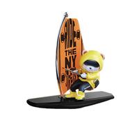 Figurine de tableau de bord ours surf dynamique, Type B YELLOW | Crée des atmosphères ludiques dans votre véhicule Tourne avec le mouvement du véhicule pour de plaisir