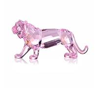Figurine de tigre en cristal - Décoration d'intérieur - Cadeau d'anniversaire ou de Nouvel An - Rose