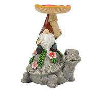 Figurine de tortue à énergie solaire, mangeoire créative pour tortue - 300 mA en résine solaire pour tortue pour décoration de pelouse