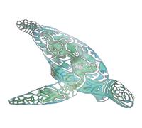 Figurine de Tortue en Métal, Décoration Murale pour Aquarium | Finition Soignée, Texture Agréable, Style Dynamique et Chic, pour Petit Poisson, Objet Décoratif en Fer