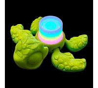 Figurine de tortue phosphorescente - Jouet articulé imprimé en 3D - Figurine d'animal unique - Décoration de bureau amusante parfaite pour les adultes, les hommes, les femmes