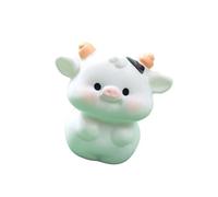 Figurine de vache de dessin animé Petites miniatures Jardin d'animaux Terrarium Résine Décorations Stakes Bricolage Paysage Sculpture Petites figurines d'animaux