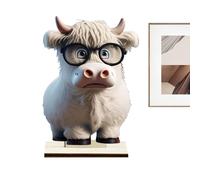 Figurine de vache des hautes terres, pièce centrale en bois de vache, figurine de vache de dessin animé, décoration de vache de ferme, décoration de vache des hautes terres, figurine de vache de