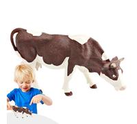 Figurine de Vache Holstein, Figurine réaliste de Vache de Ferme - Statue réaliste de Vache Mignonne | Sculpture intérieure extérieure pour Early Learning Aid Farm Animal pour Espace d'étude