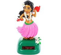 Figurine de vacillement solaire, décoration de voiture alimentée par l'énergie solaire, danser à balancement, fille hawaïenne, pour le rebord de fenêtre de voiture, tableau de bord, bureau