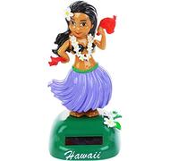 Figurine de vacillement solaire, décoration de voiture alimentée par l'énergie solaire, danser à balancement, fille hawaïenne, pour le rebord de fenêtre de voiture, tableau de bord, bureau