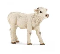 Figurine de Veau Charolais en Plastique de Haute Qualité
