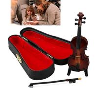 Figurine de violon jouable 2026, le plus petit instrument de musique miniature du monde avec son et musique triste, accessoire de maison de poupée ou porte-clés pour cadeaux uniques