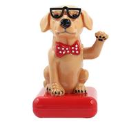 Figurine De Voiture à énergie Solaire Agitant Chien Décor Voiture Tableau De Bord Jouet Bureau Ornement Chien Sculpture Voiture Tableau De Bord Décor pour la Maison Et la Voiture(Un)