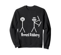 Figurine de Voleur armé Humoristique avec Inscription « Man » Sweatshirt
