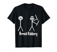 Figurine de Voleur armé Humoristique avec Inscription « Man » T-Shirt