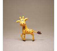 Figurine De Zoo En Plastique, 1 Pièce, Simulation D'Animal, Girafe, Mignon, Cadeau Pour Enfant, Décoration De La Maison