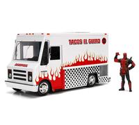 Jada – Véhicule die-cast Marvel Deadpool Taco Truck – Échelle 1:24 – Figurine Deadpool blanche