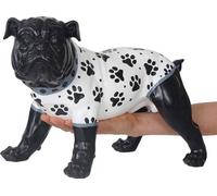 Figure De Décoration Bouledogue 35cm, Sculpture Polyresin, Peint À La Main, Chien, Intérieur/Plein Air Noir
