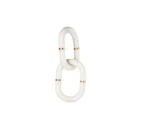 Figurine déco Home ESPRIT blanc or chaîne 13 x 13 x 28 cm
