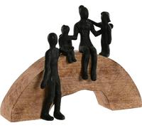 Figurine déco Home ESPRIT Marron Noir Famille 26,5 x 9 x 20 cm