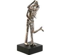 Figurine déco Home ESPRIT Noir Argent Couple marié 14 x 10 x 29 cm