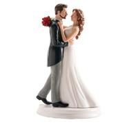 Figurine Décor de Gâteau - DEKORA - Couple Mariage Dansant - Noir/Blanc