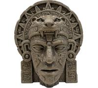 Figurine décorative aztèque guerrier Jaguar 15 cm - Statue ethnique de style archéologique avec texture type pierre - Sculpture maya tribale pour salon, maison ou bureau - Décoration culturelle