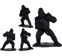 Figurine décorative de gorille en résine noire (30 x 36 x 45 cm)