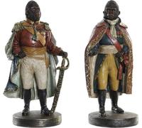 Figurine décorative DKD Home Decor 14 x 12,5 x 31,5 cm Marron Coloré Gorille colonial (2 pièces)