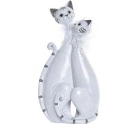 Figurine décorative DKD Home Decor 15 x 10 x 29 cm Blanc Chats romantiques