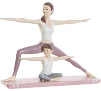 Figurine décorative dkd home decor 24 x 6,5 x 19,5 cm scandi rose yoga