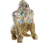 Figurine décorative DKD Home Decor 28,5 x 26,5 x 41 cm Or Multicolore Gorille