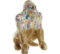 Figurine décorative DKD Home Decor 28,5 x 26,5 x 41 cm Or Multicolore Gorille