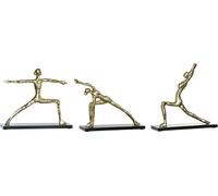 Figurine décorative DKD Home Decor 33 x 10 x 35 cm noir or indien yoga (3 pièces)