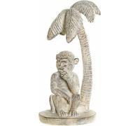 Figurine décorative DKD Home Decor 8424001749805 15 x 12 x 29 cm Blanc Résine Singe Tropical Décapé