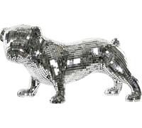 Figurine décorative DKD Home Decor Anglais Argenté Bouledogue Résine Moderne (45,5 x 21,5 x 25 cm)