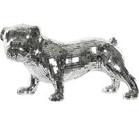 Figurine décorative DKD Home Decor Anglais Argenté Bouledogue Résine Moderne (45,5 x 21,5 x 25 cm)