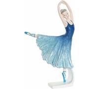 Figurine décorative DKD Home Decor Bleu Romantique Danseuse de ballet 13 x 6 x 23 cm