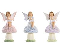 Figurine décorative DKD Home Decor Bleu Rose Violet Fée 9,5 x 8 x 17 cm (3 pièces)