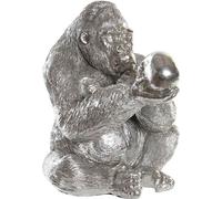 Figurine décorative DKD Home Decor couleur argent Gorille colonial 38,5 x 33 x 43,5 cm