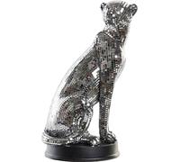 Figurine décorative DKD Home Decor couleur argent Léopard résine (19,5 x 16 x 31,5 cm)