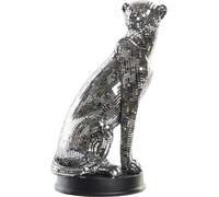 Figurine décorative DKD Home Decor couleur argent Léopard résine (19,5 x 16 x 31,5 cm)