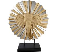 Figurine décorative DKD Home Decor cristal éléphant résine dorée (47 x 18 x 56,5 cm)
