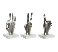 DKD Home Decor Figurine décorative en Argent 10 x 10 x 20 cm (3 unités)