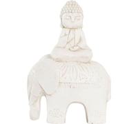 Figurine décorative DKD Home Decor Eléphant finition antique Blanc Oriental Magnésien (40 x 23 x 56 cm)