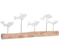 Figurine décorative DKD Home Decor Finition antique marron blanc Résine bois de manguier Spirales (77 x 8 x 31 cm)