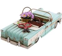 Figurine décorative DKD Home Decor Jaune Bleu Vert Rose Voiture Vintage 25,8 x 10,5 x 9,5 cm (4 pièces) (4 pièces)