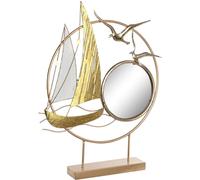 Figurine décorative DKD Home Decor miroir or métal Méditerranée (53 x 9 x 67 cm)