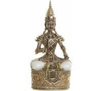Figurine décorative DKD Home Decor Or Marron Bouddha Résine Orientale (13 x 7 x 27 cm)
