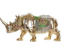 Figurine décorative DKD Home Decor Or Résine Coloré Colonial Rhinocéros (55 x 17,5 x 25 cm)